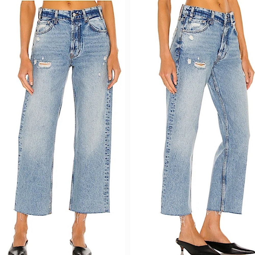 Anine Bing Light Blue Straight Leg Jeans
